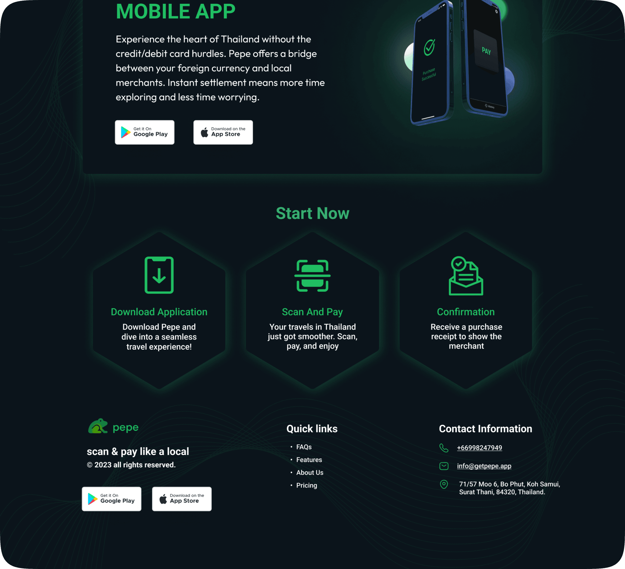Pepe website screenshot 1