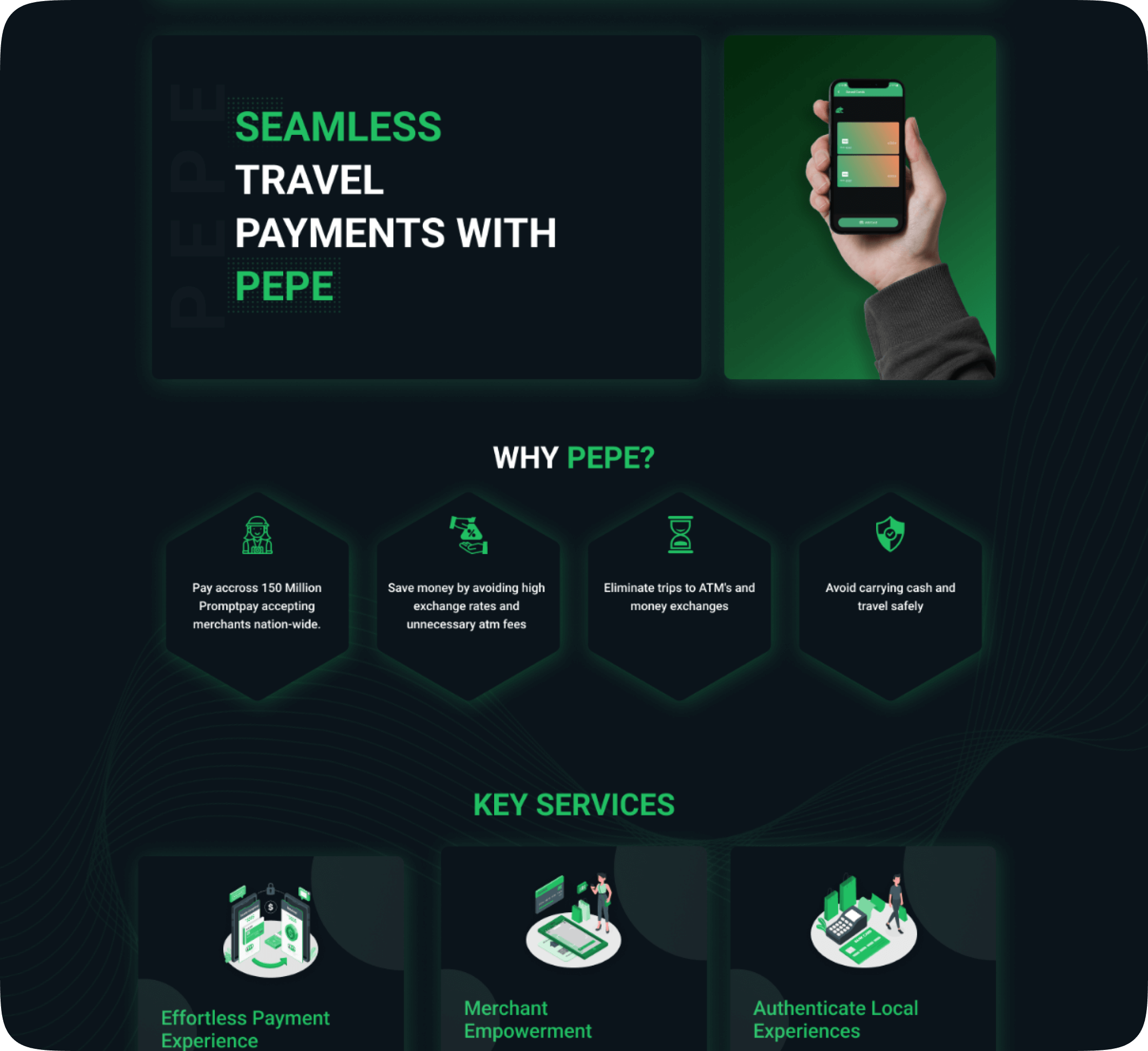 Pepe website screenshot 2